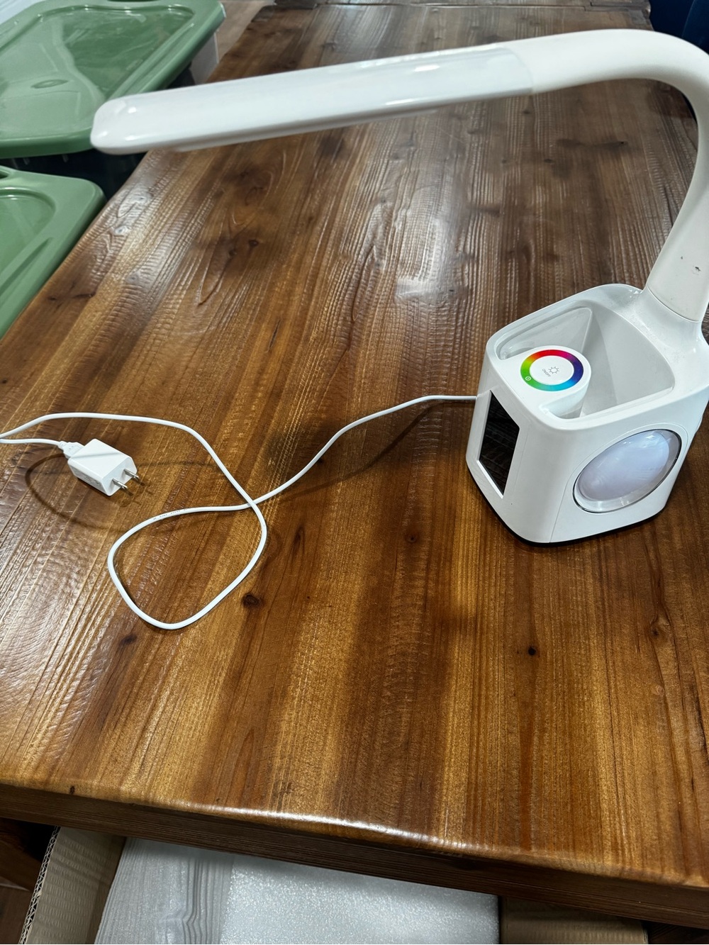 Adjustable White LED Desk Lamp with Color Wheel